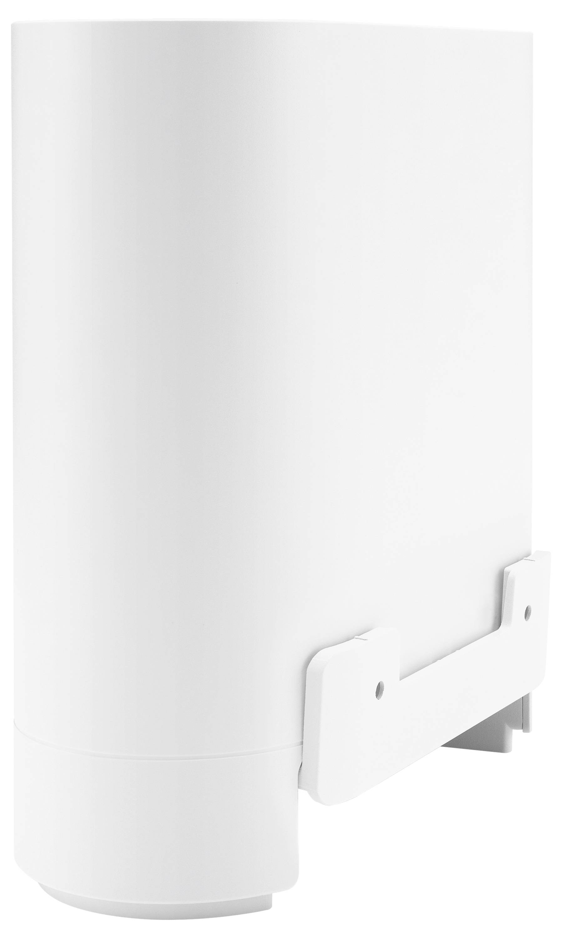 Ein weißer, zylindrischer WLAN-Router mit Standfuß, geeignet für den Innenbereich.