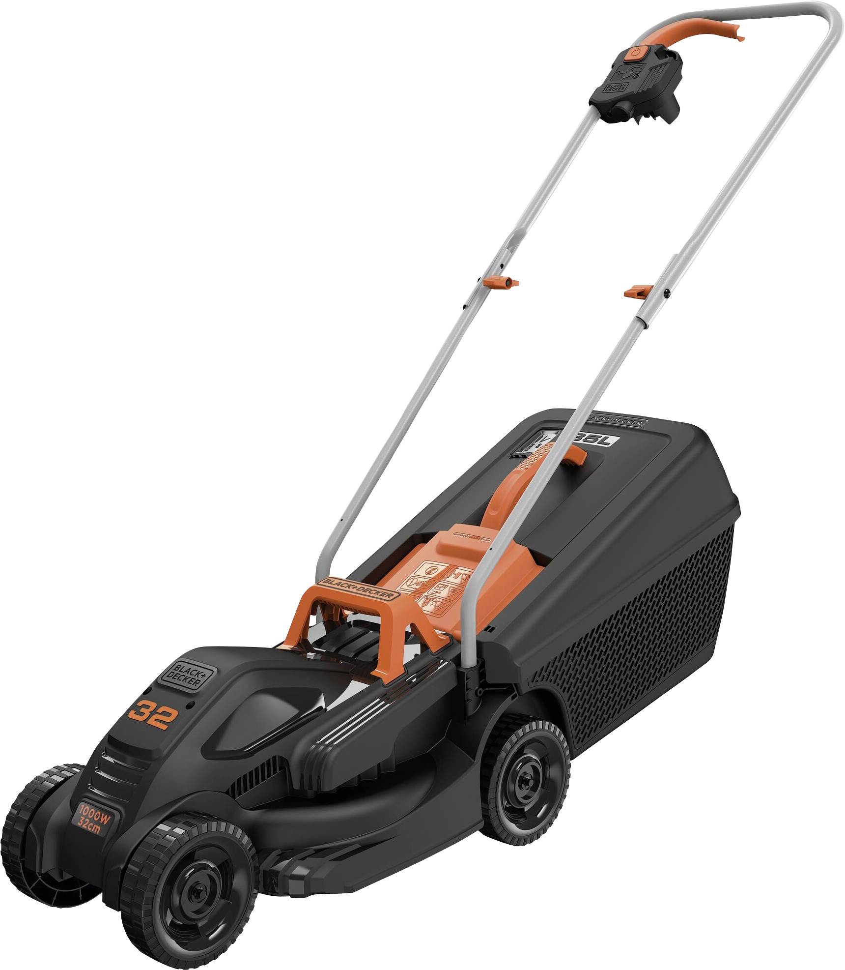 Black & Decker BEMW351-QS Elektro Rasenmäher mit Schnitthöhenverstellung 1000 W Schnittbreite (max.) 32 cm
