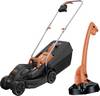 Black & Decker Elektro Rasenmäher, Rasentrimmer Set inkl. Rasentrimmer 1000 W/250 W Schnittbreite (max.) 32 cm