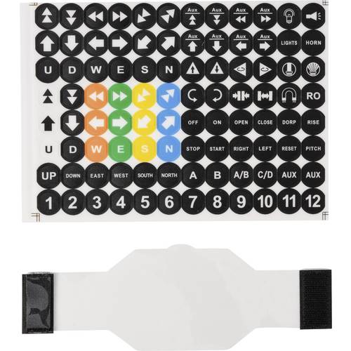 TRU COMPONENTS 6 Button cover & sticker TC-13660444 Zubehörsatz mit Schild, mit Schutzhaube 1 St.