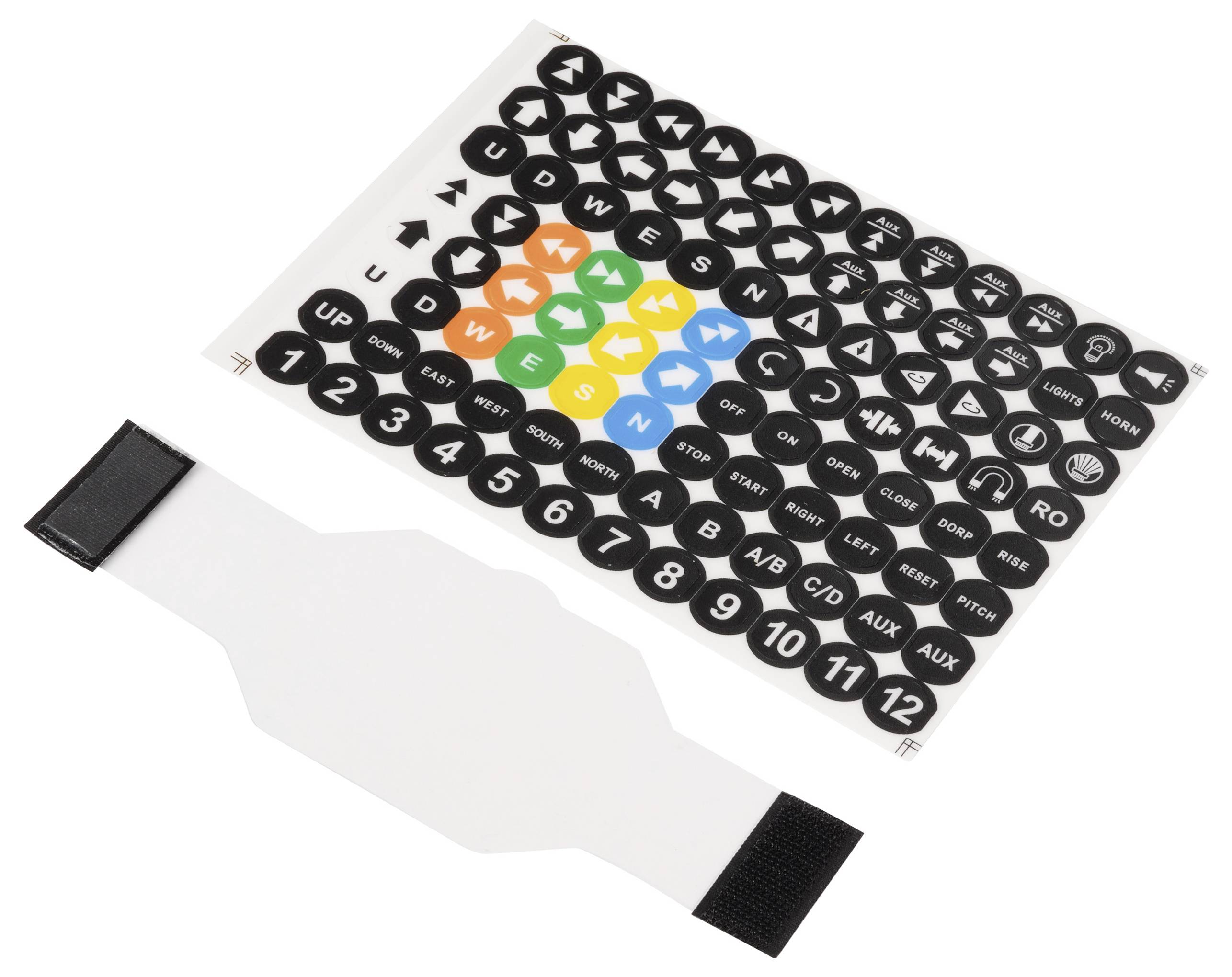 TRU COMPONENTS 6 Button cover & sticker TC-13660444 Zubehörsatz mit Schild, mit Schutzhaube 1 St.-1