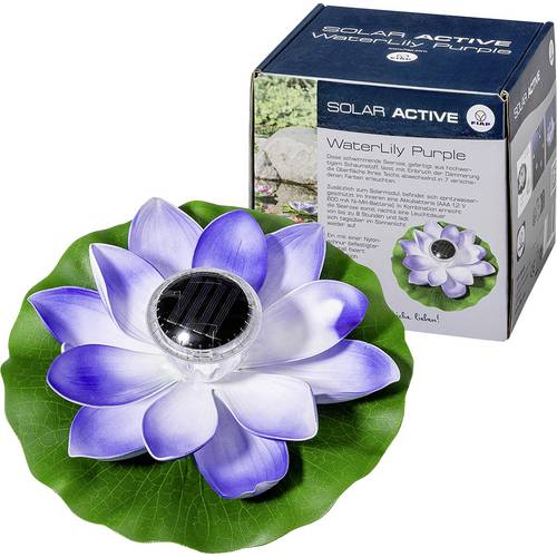 FIAP 3206-2 SOLAR ACTIVE WaterLily Purple Solar-Dekoleuchte LED LED fest eingebaut Purple