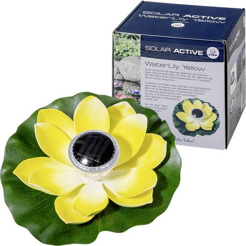 FIAP 3206-3 SOLAR ACTIVE WaterLily Yellow Solar-Dekoleuchte LED LED fest eingebaut Gelb