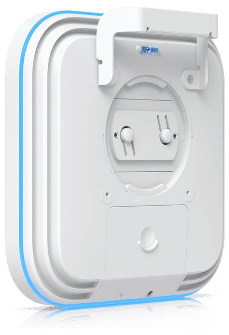 Rechteckiger Deckenabluftventilator mit zwei Schaltern und einer blauen LED-Anzeige am oberen Rand.