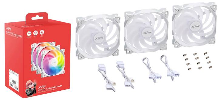 Thumbnail - ADATA VENTO 120 PC-Gehäuse-Lüfter Weiß