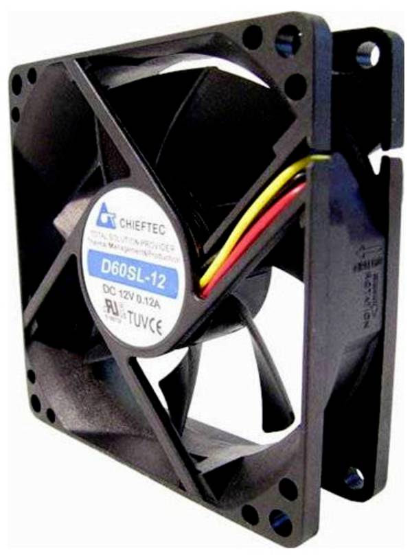 Chieftec AF-0625S PC-Gehäuse-Lüfter Schwarz (B x H x T) 60 x 60 x 25 mm