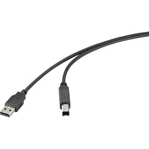 Renkforce USB-Kabel USB 2.0 USB-A Stecker, USB-B Stecker 2.00 m Schwarz RF-6830428