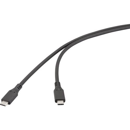 Thumbnail - Renkforce USB-Kabel USB4® USB-C® Stecker 1.00 m Schwarz RF-6830438