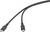 Ein schwarzes USB-C auf USB-C Kabel mit beiden Anschlüssen sichtbar.