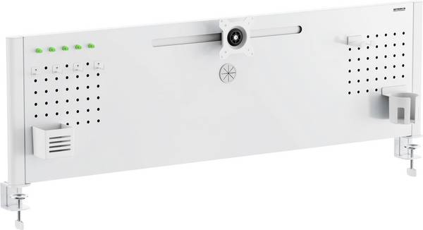 SpeaKa Professional SP-B25-02 Monitor + Organizer Board Monitor-Tischhalterung 1 Display(s) Weiß (matt) Starr