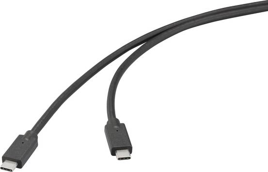 Renkforce USB-Kabel  USB 3.2 Gen2x2 20 GBit/s USB-C® Stecker, USB-C® Stecker 2.00 m Schwarz 4K UHD RF-6830470
