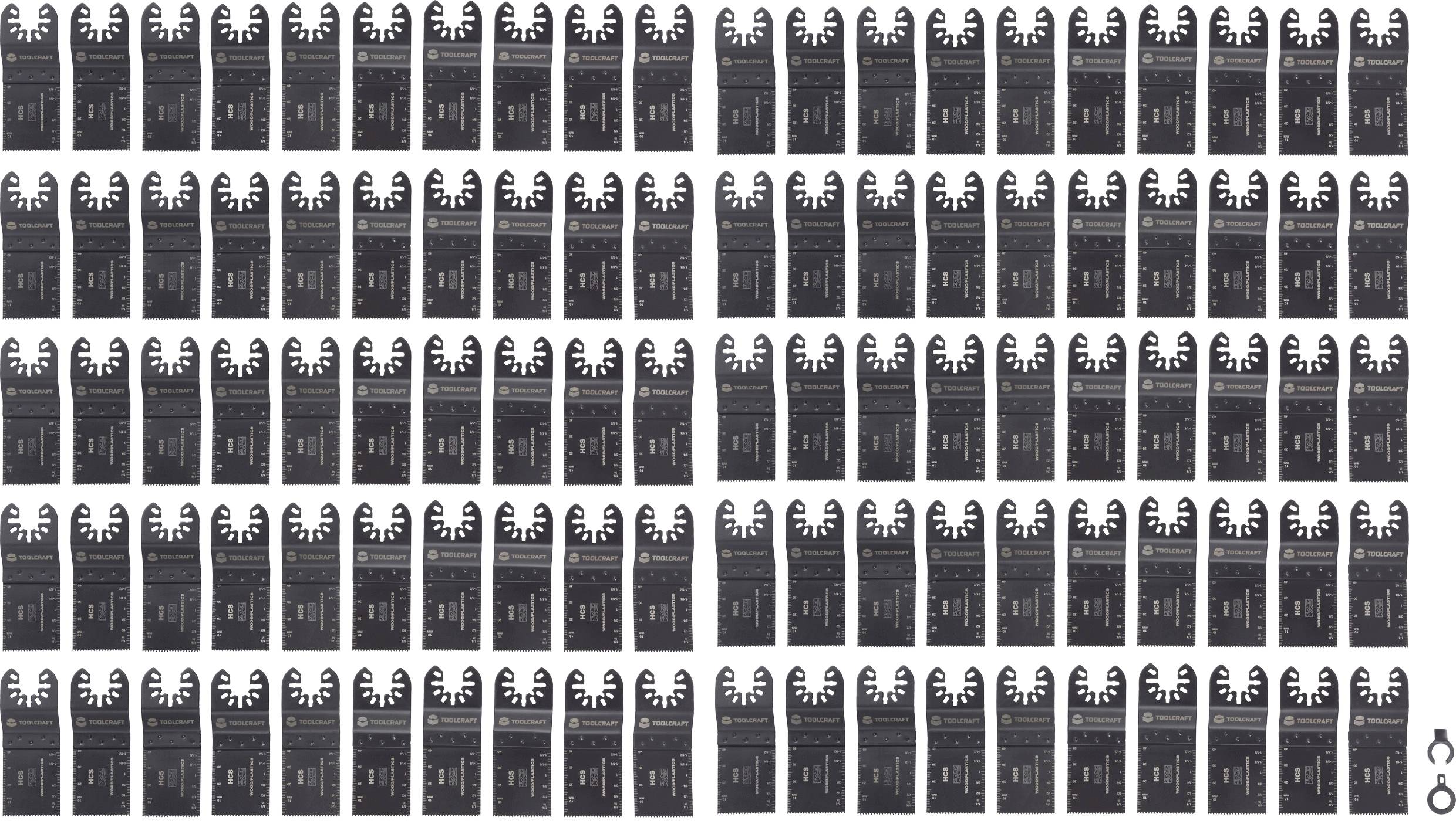 Thumbnail - TOOLCRAFT TO-10246101 HCS Multifunktionswerkzeug-Zubehör-Set 100teilig 34 mm 100 St.