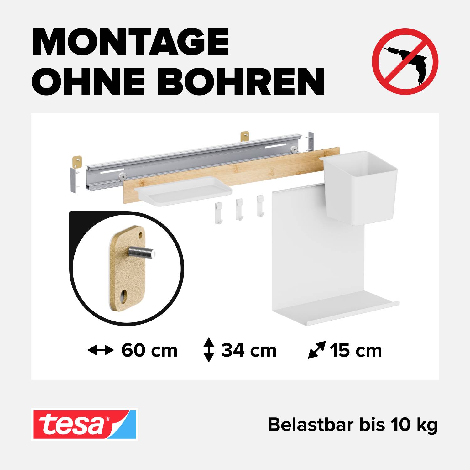 tesa 70040-00000-00 Kombi-Set Weiß 1 Set-3