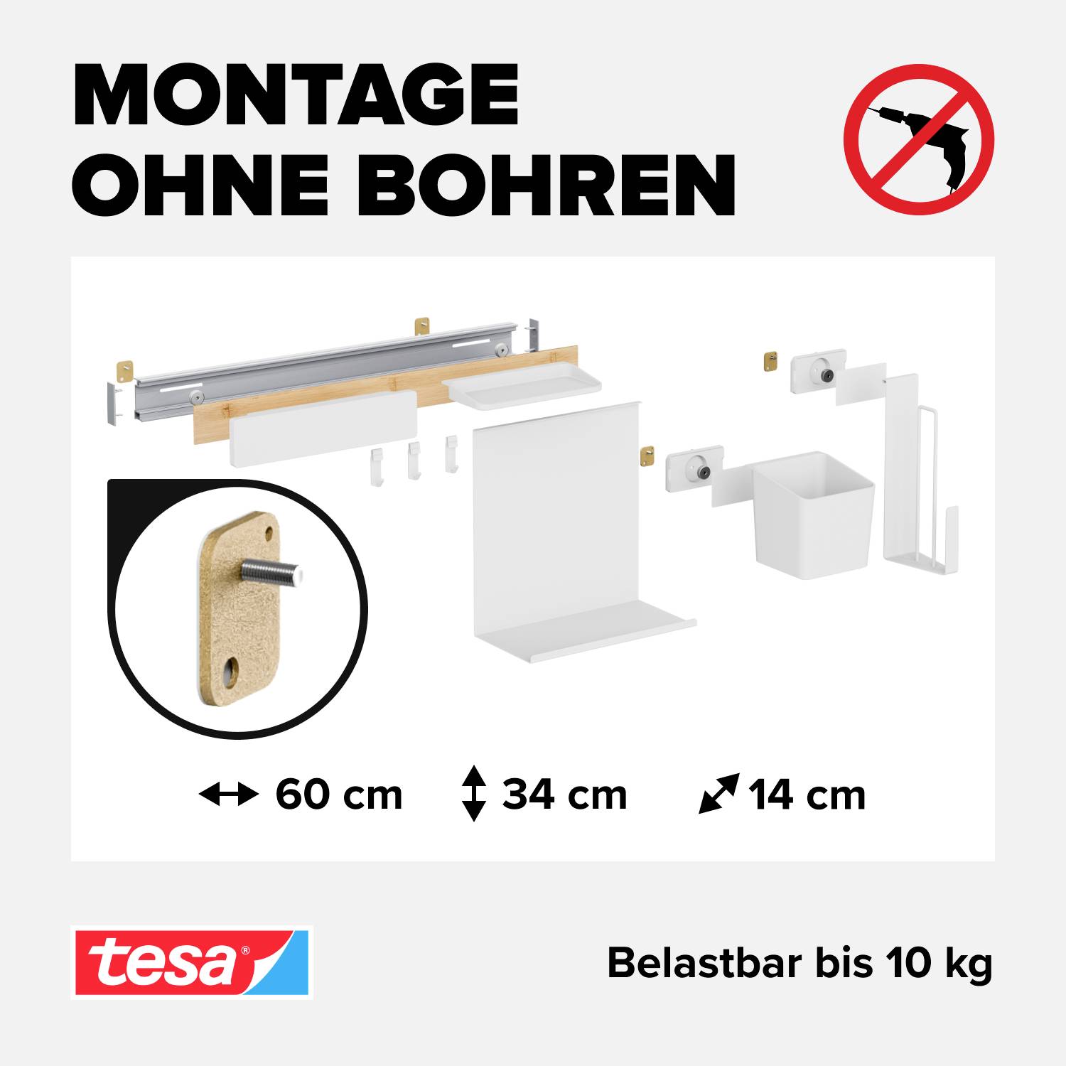 tesa 70042-00000-00 Kombi-Set Weiß 1 Set-3