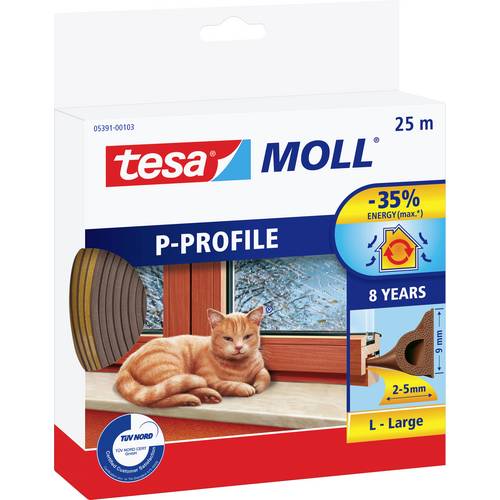 Thumbnail - tesa P-Profil 05391-00101-02 Dichtband tesamoll® Braun (L x B) 25 m x 9 mm 25 m