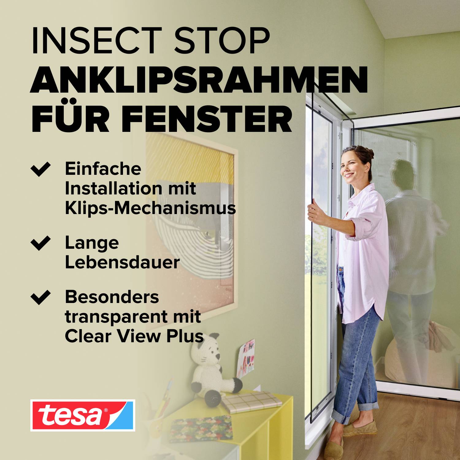 tesa Insect Stop 55360-00002-00 Fliegengitter (B x H) 1.2 m x 2.4 m Anthrazit 1 St.-1