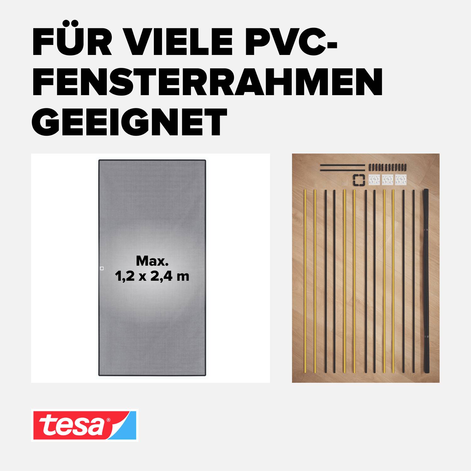 tesa Insect Stop 55360-00002-00 Fliegengitter (B x H) 1.2 m x 2.4 m Anthrazit 1 St.-2