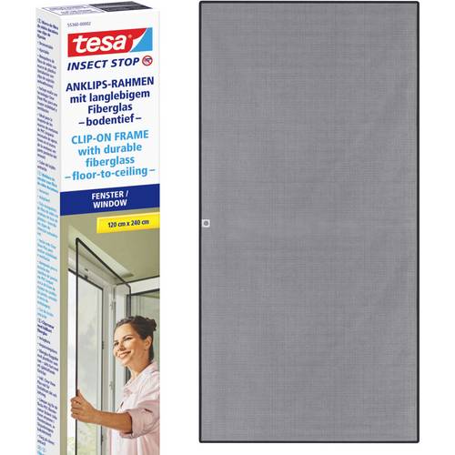 tesa Insect Stop 55360-00002-00 Fliegengitter (B x H) 1.2 m x 2.4 m Anthrazit 1 St.