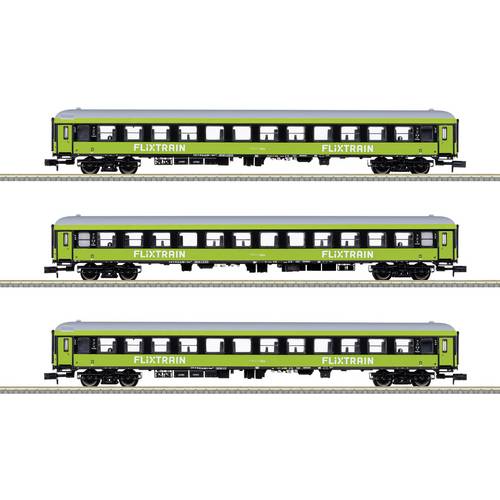 MiniTrix 15462 N 3er-Set Schnellzugwagen FlixTrain der Trainpool, MHI