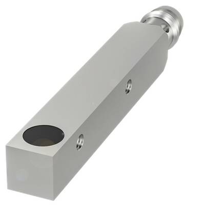 Zylinderförmiges Metallteil, möglicherweise ein mechanisches Bauteil, mit Bohrung an einem Ende. Verwendung unbekannt.