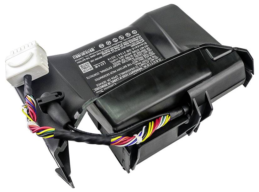 Batteriepack mit bunten Kabeln und Beschriftung, geeignet für den Einsatz in bestimmten elektronischen Geräten.