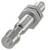 Metallischer Bolzen mit Sechskantmutter und Gewinde, typische Verwendung in mechanischen Verbindungen zur Sicherung von Bauteilen.
