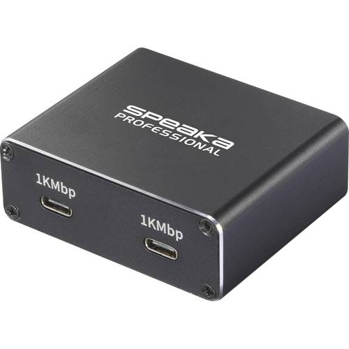 SpeaKa Professional SP-GNS-240 Splitter 2 Port USB-C® 1 GBit/s USB-Stromversorgung