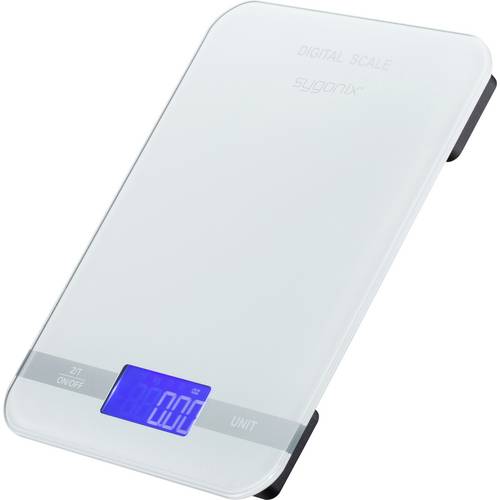 Sygonix Digitale Küchenwaage digital Wägebereich (max.)=5 kg Milchglas 165 x 220 x 20