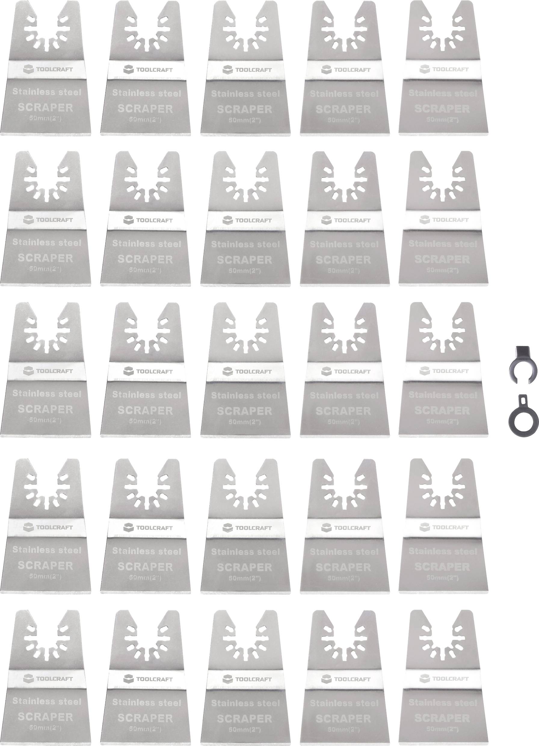 TOOLCRAFT TO-10258344 Edelstahl Multifunktionswerkzeug-Zubehör-Set 50 mm 20 St.