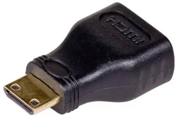 Akyga AK-AD-04 HDMI Adapter [1x HDMI-Stecker - 1x Mini-HDMI-Stecker] Schwarz vergoldete Steckkontakte 34 mm