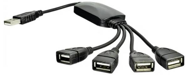 Akyga AK-AD-13 USB-Hub 4 Port USB-A USB 2.0 480 MBit/s Schwarz AK-AD-13