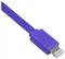 Ein blaues Lightning-Kabel für elektronische Geräte.