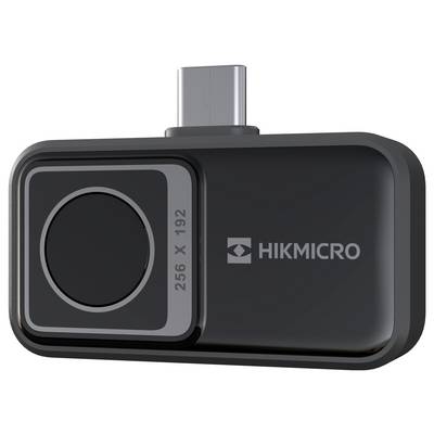 Kompakte USB-C-Wärmebildkamera in rechteckigem Design mit der Aufschrift '256 X 192' und 'HIKMICRO' auf der Vorderseite.
