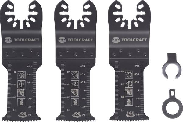 TOOLCRAFT TO-10283178  Bimetall Multifunktionswerkzeug-Zubehör-Set  32.5 mm  3 St.