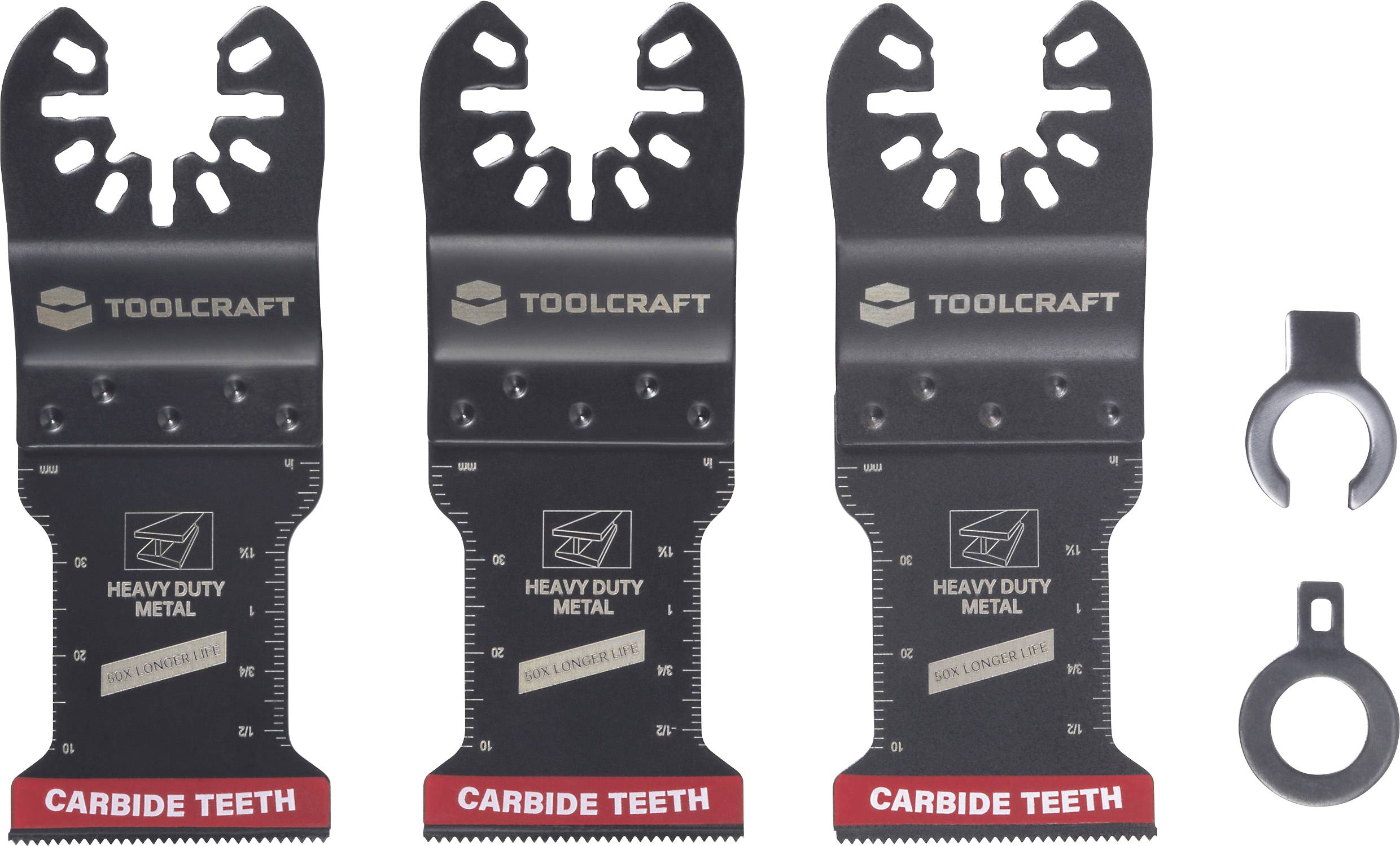 Thumbnail - TOOLCRAFT TO-10283181 Carbide Multifunktionswerkzeug-Zubehör-Set 34 mm 3 St.