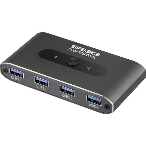 Thumbnail - SpeaKa Professional 2 Port USB 3.2 Gen 1-Umschalter (USB 3.0) Grau
