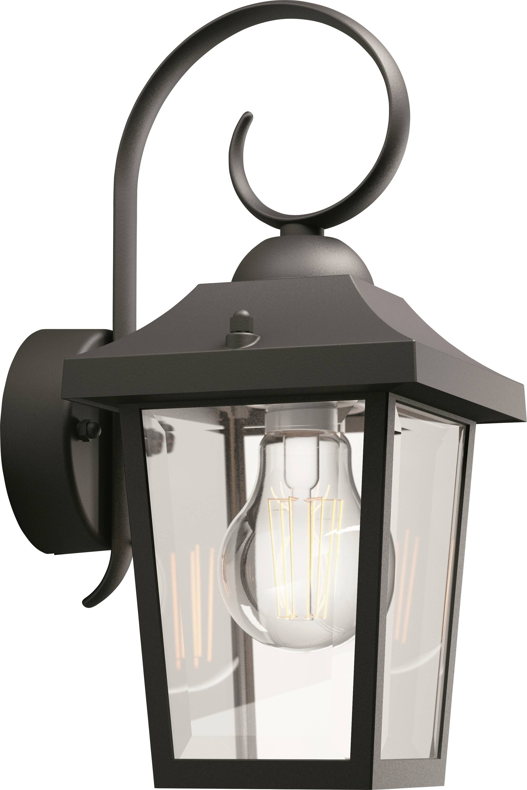 Philips LED Buzzard Wandleuchte 1x60W 230V 8718696156797 Glühlampe E27 Schwarz