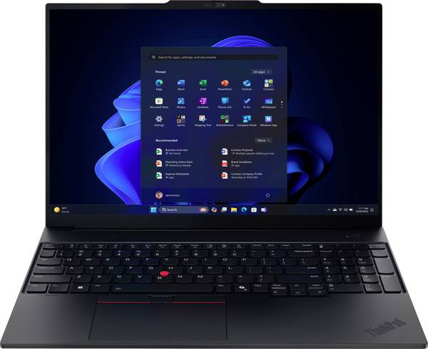 Lenovo Notebook ThinkPad E16 Gen 3 40.6 cm (16 Zoll) WUXGA AMD Ryzen 7 250 32 GB RAM 1 TB SSD Deutsch, QWERTZ AMD Radeon™ 780 Schwarz Win 11 Pro 21ST001YGE