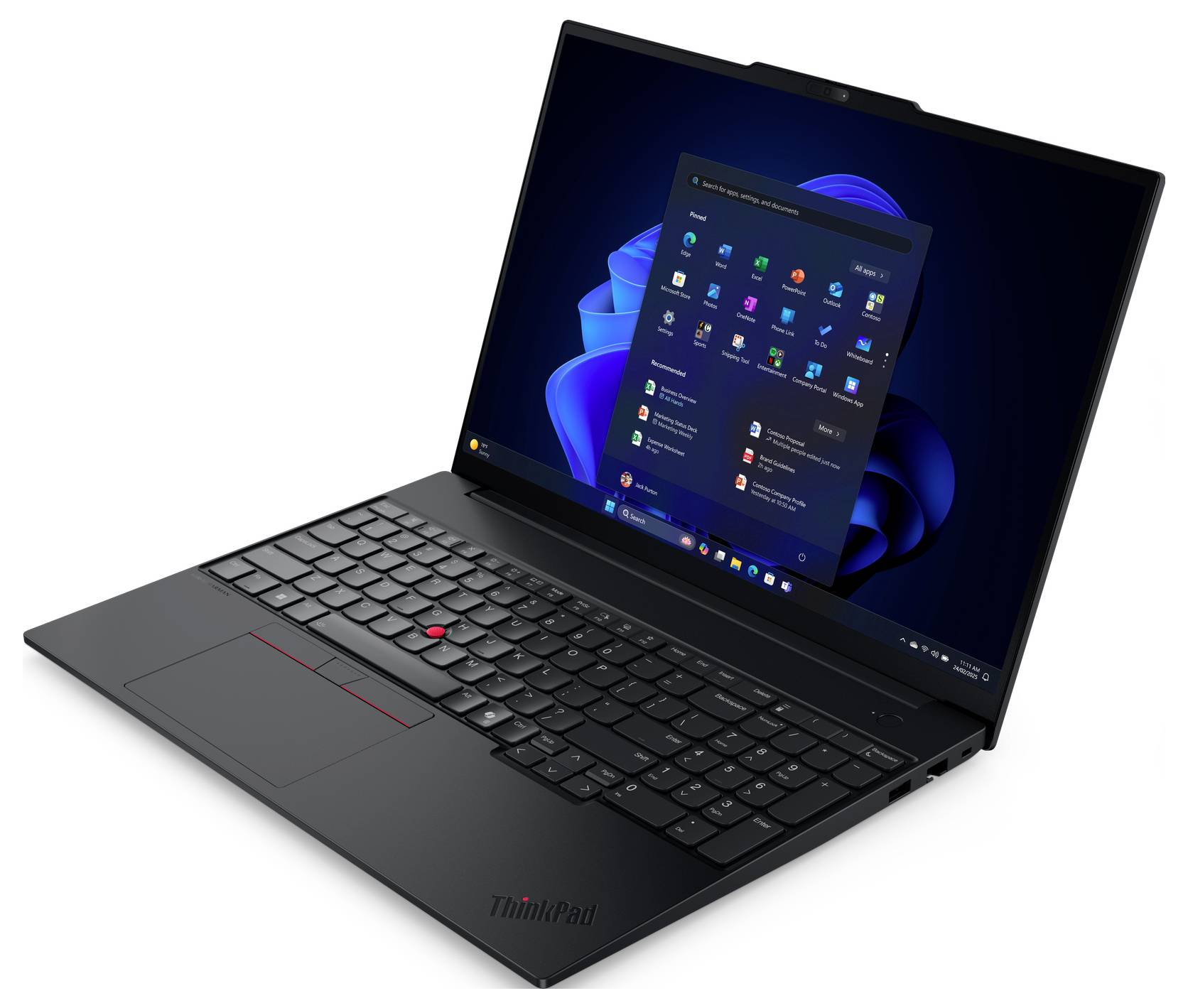 Lenovo Notebook ThinkPad E16 Gen 3 40.6 cm (16 Zoll) WUXGA AMD Ryzen 7 250 32 GB RAM 1 TB SSD Deutsch, QWERTZ AMD Radeon-1
