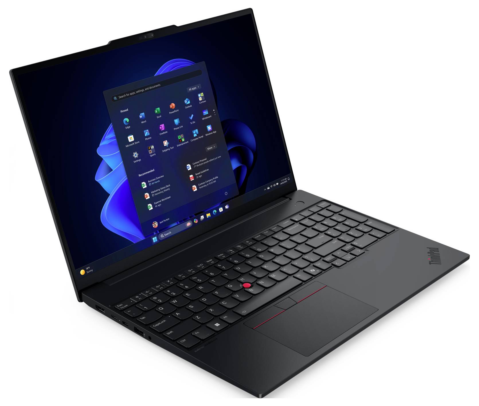 Lenovo Notebook ThinkPad E16 Gen 3 40.6 cm (16 Zoll) WUXGA AMD Ryzen 7 250 32 GB RAM 1 TB SSD Deutsch, QWERTZ AMD Radeon-2
