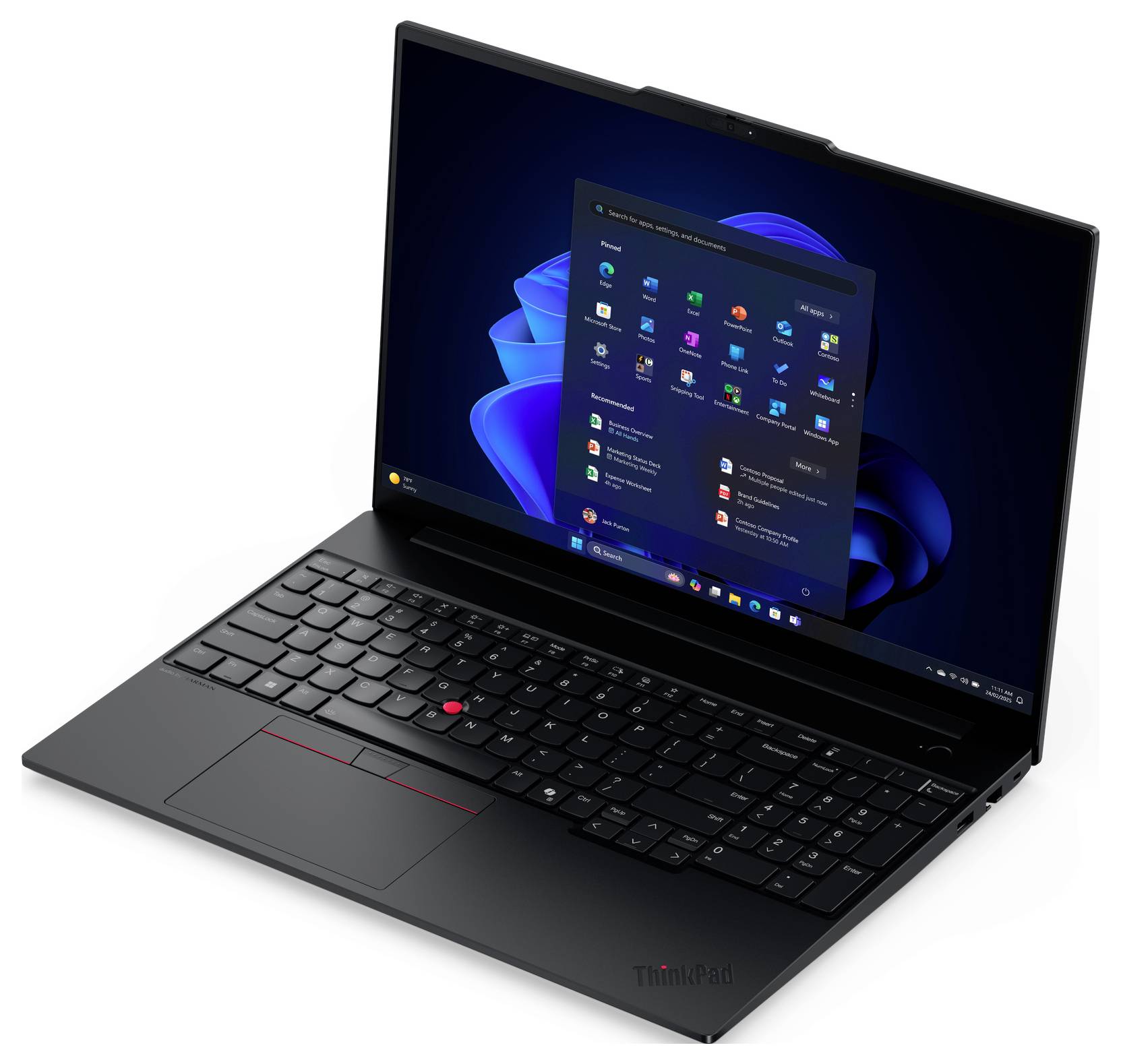Lenovo Notebook ThinkPad E16 Gen 3 40.6 cm (16 Zoll) WUXGA AMD Ryzen 7 250 32 GB RAM 1 TB SSD Deutsch, QWERTZ AMD Radeon-8