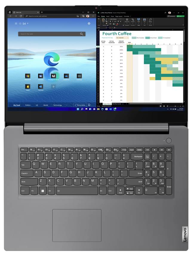 Lenovo Notebook V17 G4 43.9 cm (17.3 Zoll) Full HD Intel® Core™ i7 i7-13620H 16 GB RAM 512 GB SSD Deutsch, QWERTZ Grau 8-5