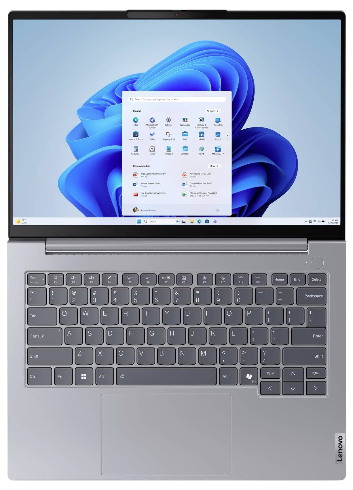 Lenovo Notebook ThinkBook 14 G7 ARP, ThinkBook 14 Gen 7 35.6 cm (14 Zoll) WUXGA AMD Ryzen 5 7535HS 32 GB RAM 512 GB SSD -8