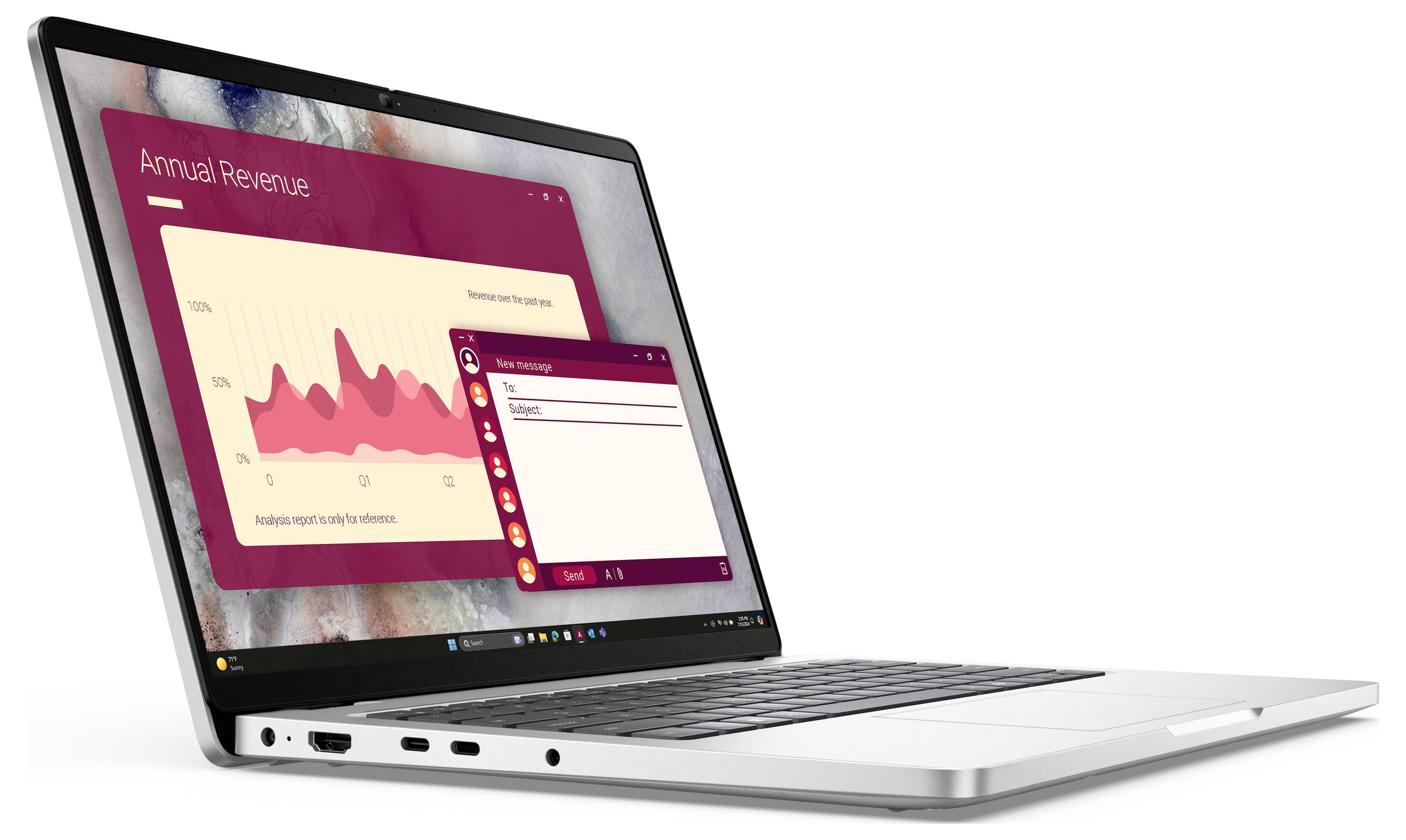 Dell Notebook Pro 14 PC14250 35.6 cm (14 Zoll) WUXGA Intel® Core™ Ultra 5 (Series 2) 235U 16 GB RAM 512 GB SSD Deutsch, -1