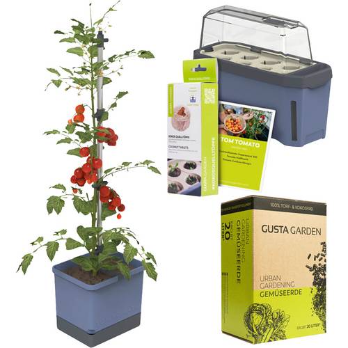 Gusta Garden Tomaten-Starter-Set 5-teilig blau TOM TOMATO / HARRY HERBS / Zubehör / W07081 Pflanzgefäß