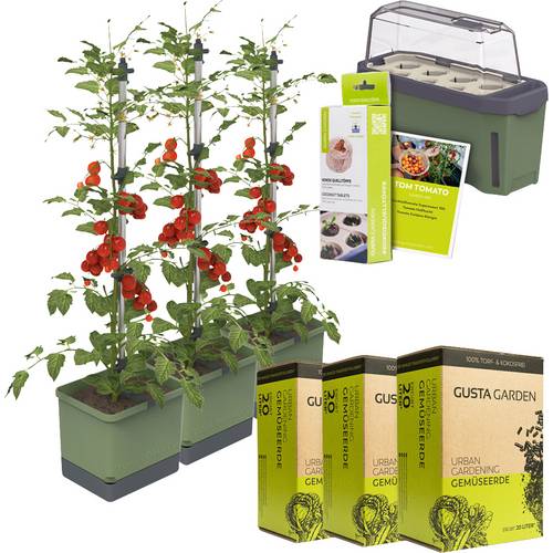 Gusta Garden Tomaten-Power-Set 9-teilig dunkelgrün TOM TOMATO / HARRY HERBS / Zubehör / W07068 Pflanzgefäß