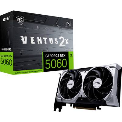 MSI Grafikkarte Nvidia GeForce RTX 5060 8G Ventus 2X OC 8 GB GDDR7-RAM PCIe x8 HDMI®, DisplayPort Übertaktet / Overclock-0