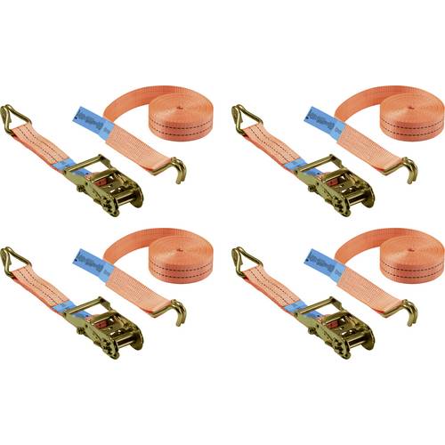 TOOLCRAFT TO-10283838 Zugkraft LC Niederzurren (einzeln/direkt)=1000 daN (L x B) 6 m x 38 mm Ratsche EN 12195-2