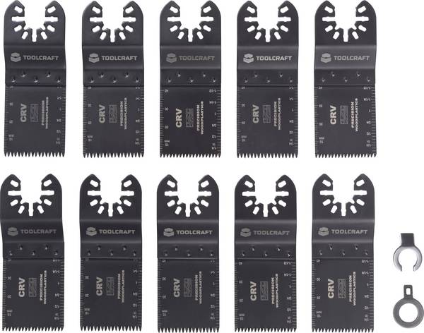 TOOLCRAFT TO-10283850  Chrom-Vanadium Stahl Multifunktionswerkzeug-Zubehör-Set 10teilig 34 mm  10 St.
