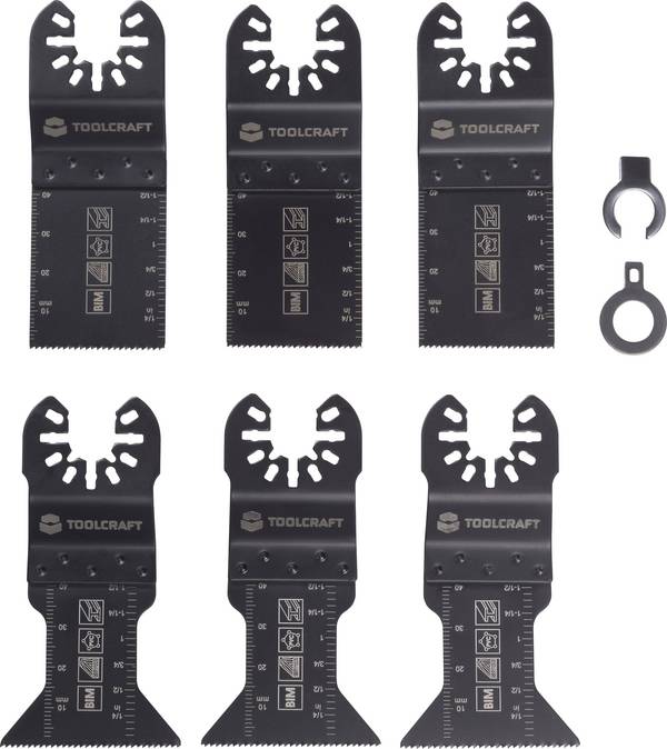 TOOLCRAFT TO-10283859  Bimetall Multifunktionswerkzeug-Zubehör-Set    6 St.